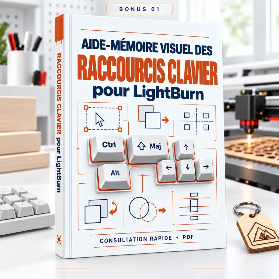 Bonus 1 : Aide-mémoire visuel des raccourcis clavier de LightBurn
